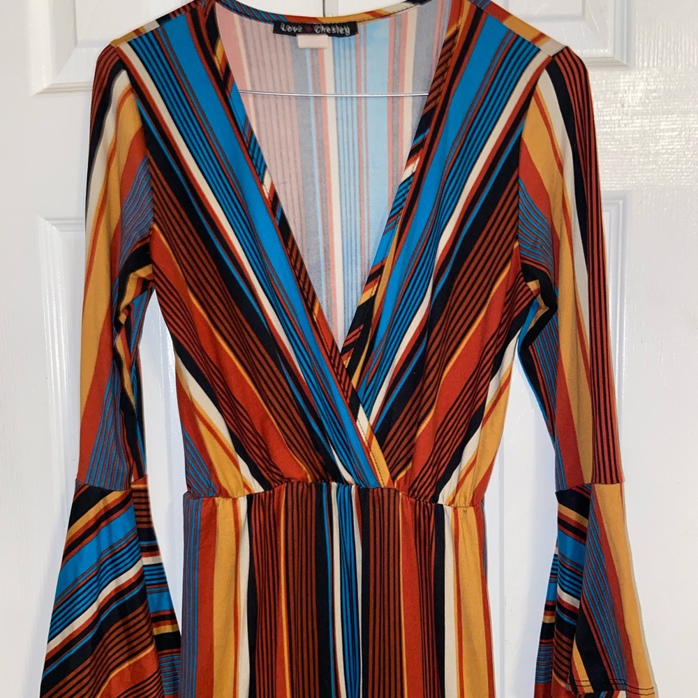 Retro Striped Jumpsuit